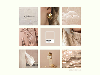 Monday Moodboard 1 aesthetics beige branding branding design creative designs golden graphic design moodboard moodboards rose gold