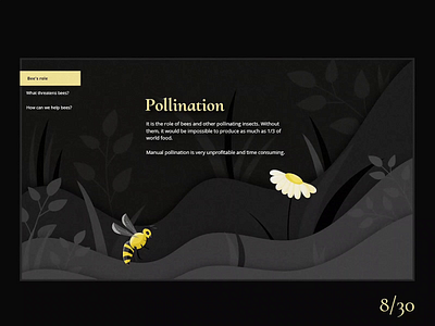 Challenge 8/30 🐝 animated illustration animation bee challenge daily challange flower grain texture help illustration leave motion save bee vector