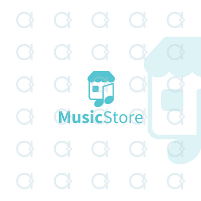 Music Store Logo app application apps art brand identity buy design designer digital graphic logo music musician sell shop store vector