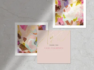 thank you card for artist brand brand identity logo postcard design