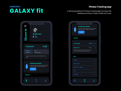 Fitness Tracker UI Design app art branding design flat illustration logo samsung typography ui ux zoho