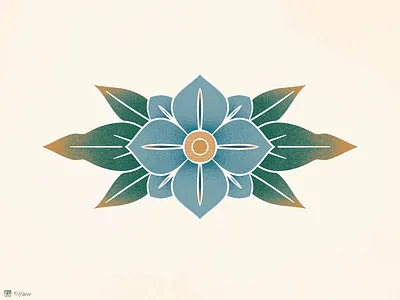 Boy Blue art blue bold bright drawing flower illustration logo concept minimal print design procreate