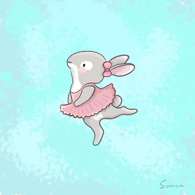 Conejita Bailarina art design drawing illustration wacom