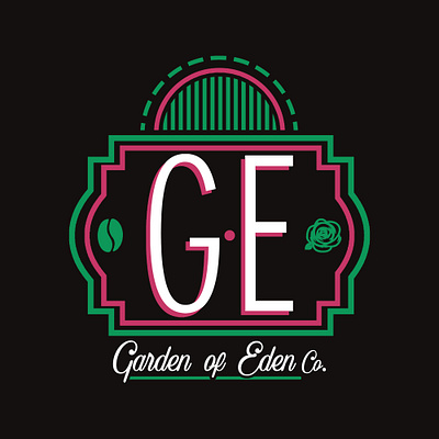 Garden of Eden Logo branding coffee coffeeshop design logo