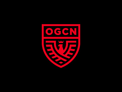 OGC Nice | Logo Redesign badge design eagle eagle logo football badge football club football logo france idea logo design concept logo redesign ogc nice professional soccer badge soccer club soccer logo sports design sports logo