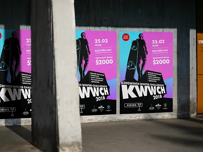 Kingwinch event poster design digital 2d illustration poster poster design street typography urban vector wakeboard