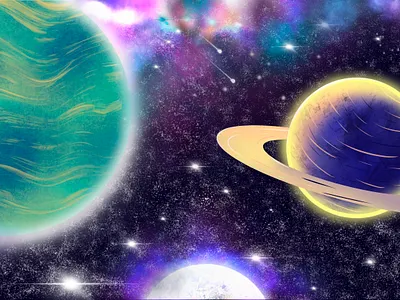 S P A C E behance concept creative dribble earth galaxy hello illutration interface jupiter moon nasa planets procreate space spaceman stars ui uidesign wow