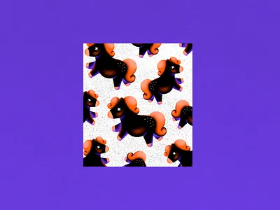 WACKY WACKY brushes colorful cute animal illustration photoshop ponies texture