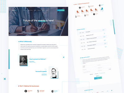 WebinarDay landing page design blue event green landing ui web design webinar