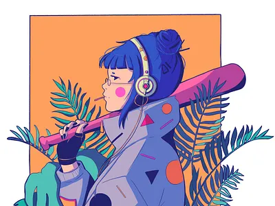 Tshirt design abstract anime design illustration ipad pro logo poster texture