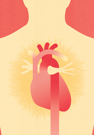 Aortic Disease anatomical anatomy aortic disease cardio cardiology cover cover art cover illustration editorial editorial illustration health health care healthcare heart heart disease illustration medical texture textured
