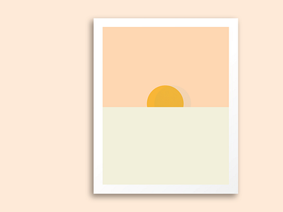 "Sunrise or Something" art artwork design illustrations illustrator minimal sun sunrise vector illustration