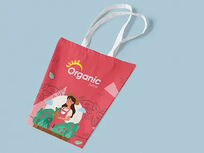 Organic Juice Packaking Design character creative design illustration illustrator juice juicelabel logo logotype organic