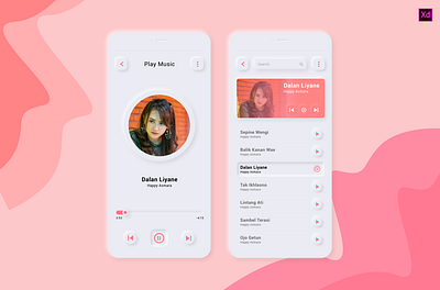 Play Music Apps app design designer flat illustration minimal mobile app mobile app design mobile design neuromorphism ui uidesign ux uxdesign