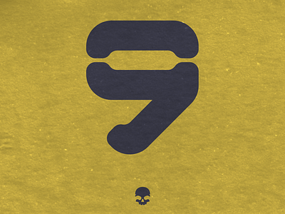 36days_9 36dayoftype 36days 36daysoftype36 brand branding branding design darkblue gold letter lettering letters logo logotipe logotipo marca number9 numbers skull typography