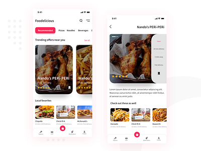 Foodelicious design food fooddelivery uidesign