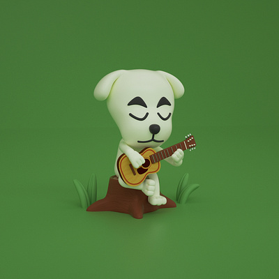 K. K. SLIDER 3d animal crossing c4d character character design cute illustration k k slider nintendo render