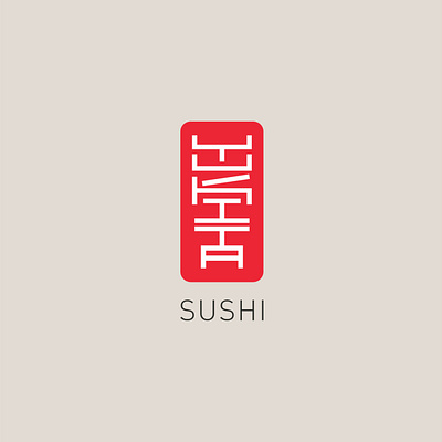 Yukita Sushi Logo branding flat japan logo sushi typography