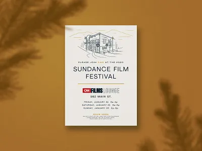 CNN Films Sundance 2020 Invite illustration invite park city sundance film festival