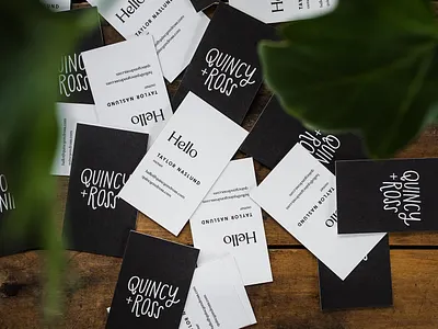 Quincy + Ross Branding branding handlettering logo smallbiz