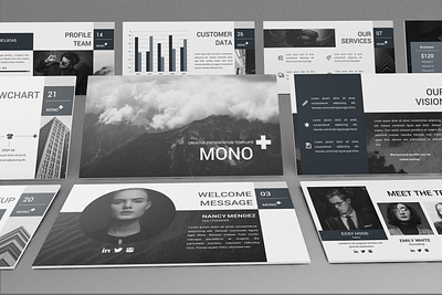 Mono - Lookbook Powerpoint Template business presentation clean finance lookbook minimal powerpoint template presentation proposal simple slides
