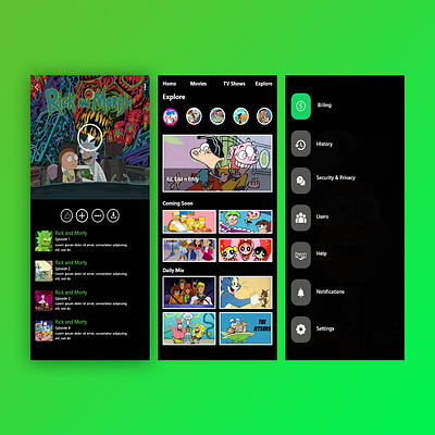 Video App UI design mobile ui ui app web