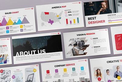 Pandora - Colorful Powerpoint Template business presentation clean finance investor lookbook minimal pitchdeck powerpoint template presentation simple