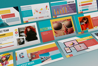 Retrorik - Retro Powerpoint Template business presentation finance investor lookbook minimal pitchdeck powerpoint template presentation simple slides
