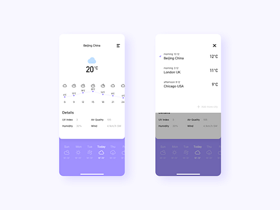 weather app app design ui