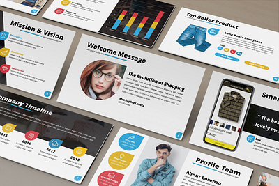 Shoppy - Ecommerce Powerpoint Template business presentation clean finance investor minimal pitchdeck powerpoint template presentation simple slides