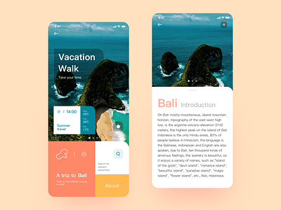 Tourism interface design icon ui ux