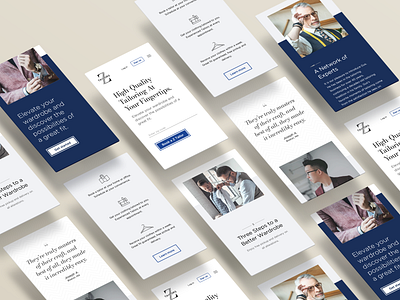 Z Tailors Mobile Site brand design branding design graphic design graphicdesign homepage icons mobile mobile site photography responsive responsive design responsive web design suit tailor tailoring typography visual design web web design