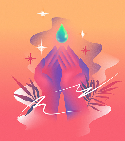 Hands Washing affinitydesigner flat futuristic glow illustration neon retro retrofuturism retrowave vector