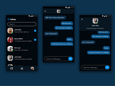 Messaging App Concept app app design creative minimal ui ui design user interface user interface design ux