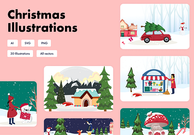 Christmas Illustrations animations blog branding email email marketing homepage hubspot icons icons pack illustrations landing marketing campaign promotions theme typography