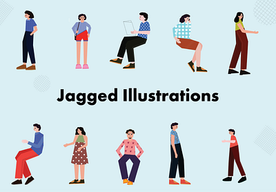 Jagged illustration app blog email graphic hubspot icons illustrations landing mobile pack packaging promotion trending ui ui design uiux web wordpress wordpress blog