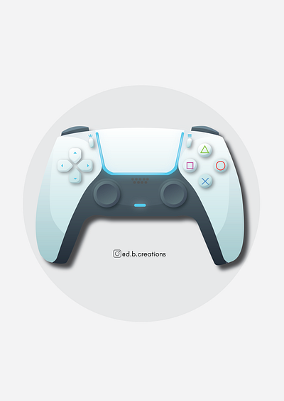 PS5 Dual shock controller branding design digital 2d icon illustration ui ux vector art vector artwork vector artworks