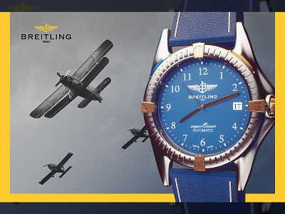 Breitling Watch 3d 3d art advertising blender3d branding breitling watch concept design flyer illustration watch