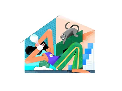 G-Kat aerdribble brush design flatdesign illustration illustration art illustrator memory vector vietnam vietnamese