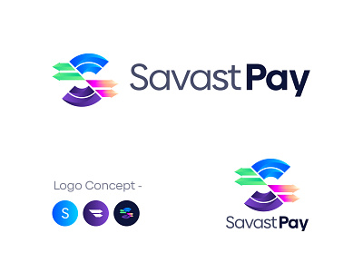 Savast Pay Payment Gateway Logo Mark brand identity branding design finance logo gradient icon identity logo logo design logo designer logodesign logos logotype modern logo monogram pay payment logo saving transition vector