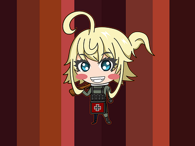 Tanya von Degurechaff anime character chibi chracter mascot