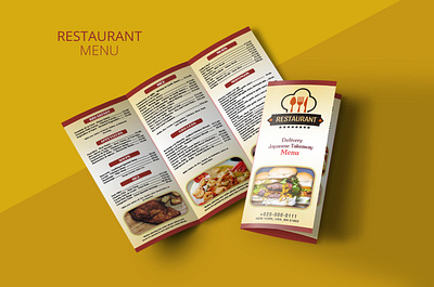 TriFold Restaurant Menu Design or Brochure Design brochure menu brochure menu design brochure template design design for digital menu board digital menu board design digital menu design ideas digital menu design templates foldable menu food menu graphics design menu design 2020 menu templates template trifold menu