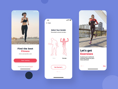 Fitness App design activity tracker adobe xd challenge ui clean interface clean ui daily ui design concept exercise planner exercises fitness app gym app healthy lifestyle illustration minimalist mobile app social activity platform sport app ui ux visualization workout