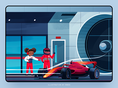 F1 f1 illustration ps vector