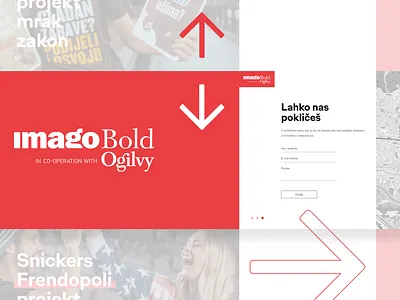 Imago Bold Agency Website clean design horizontal scroll simple web webdesign website