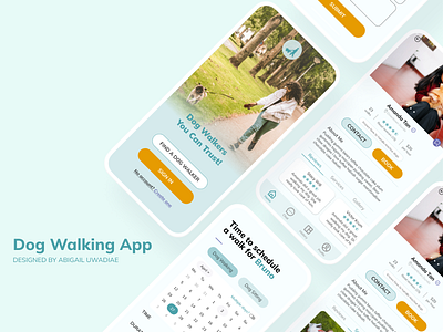 Petsy: Dog Walking App app app design branding design dog walking app product design