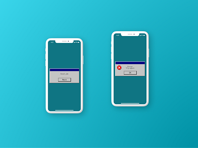 Daily UI 011 – Flash Message dailyui011 dailyuichallenge design flash message mobile app mobile ui oldschool ui uidesign uiux windows98
