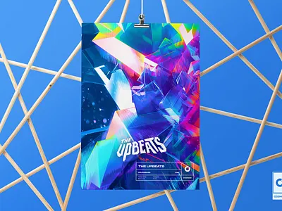 Gosmow - The Upbeats 3d 3d art cinema4d color design gradient music octane photoshop poster poster art poster design print render typography