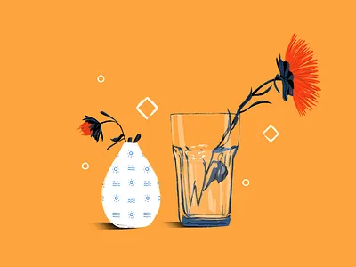 🌸 design flat floral flower graphicdesign illustration illustration art plant simple texture typography ui ux vector web website