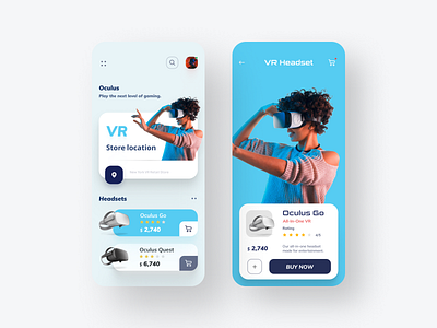 VR Store App 2020 app application clean dashboard design figma game icon mobile mobile app mobile ui oculus oculus rift shopping app store app store design ui ux vr